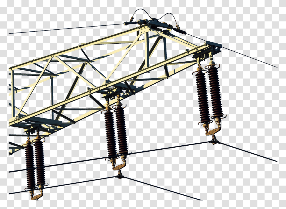 Power Lines Clipart Over Head Wire Line, Utility Pole, Construction Crane, Spiral, Coil Transparent Png