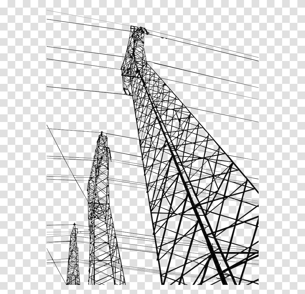 Power Lines Clipart Power Lines No Background, Cable, Electric Transmission Tower, Cross Transparent Png