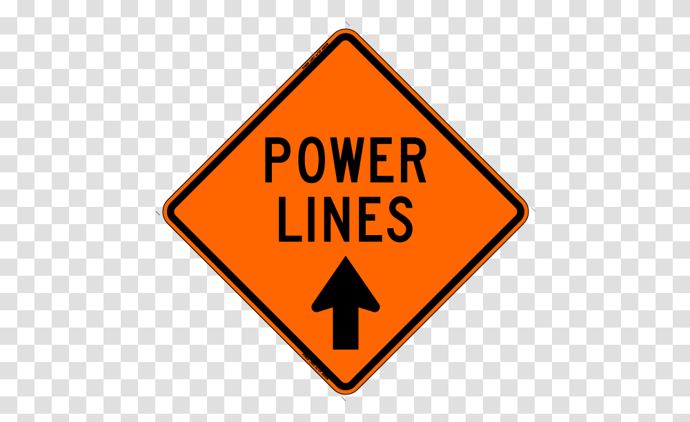 Power Lines Construction Ahead Sign, Road Sign, Symbol Transparent Png