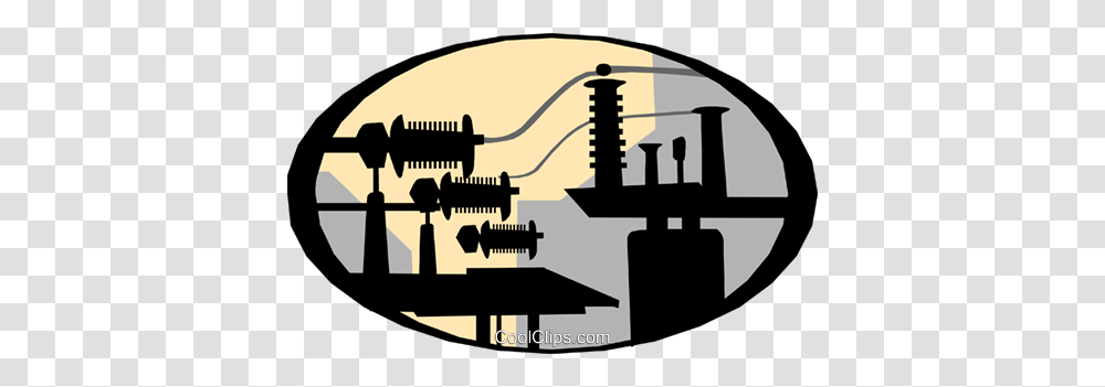 Power Lines Royalty Free Vector Clip Art Illustration, Outdoors, Transportation, Vehicle Transparent Png