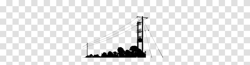 Power Lines, Utility Pole, Cable, Silhouette, Electric Transmission Tower Transparent Png