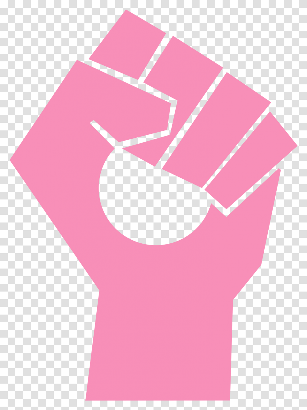 Power Pink On Black Hat, Hand, Fist, Recycling Symbol Transparent Png
