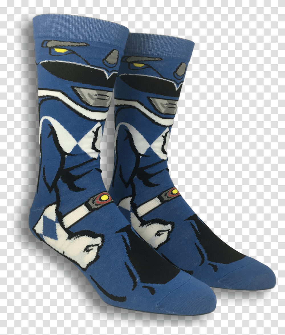 Power Ranger Blue Ranger 360 SocksClass Sock, Apparel, Footwear, Shoe Transparent Png