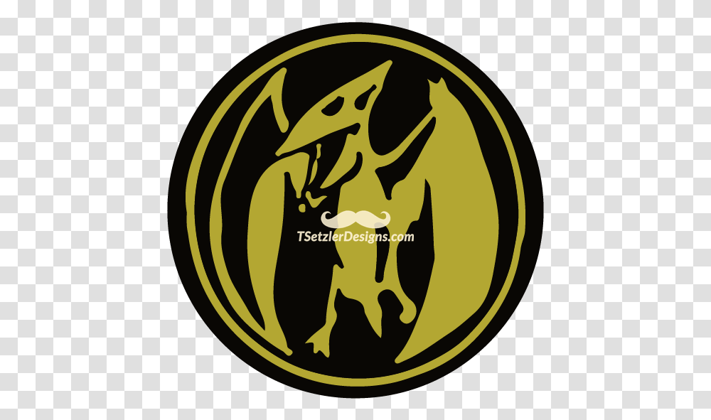 Power Ranger Logos - Tsetzler Designs Gold Pterodactyl Power Ranger, Symbol, Trademark, Emblem, Painting Transparent Png