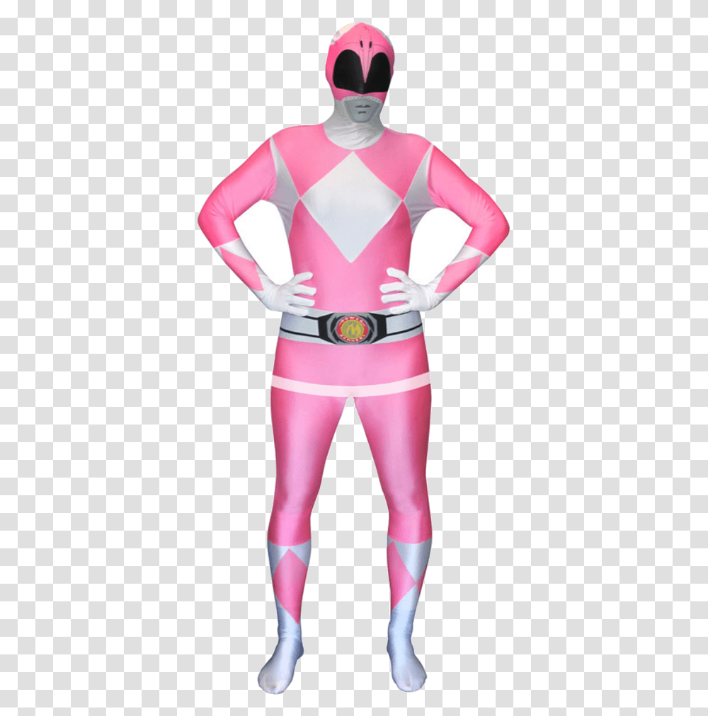 Power Rangers Costume Pink, Apparel, Spandex, Person Transparent Png