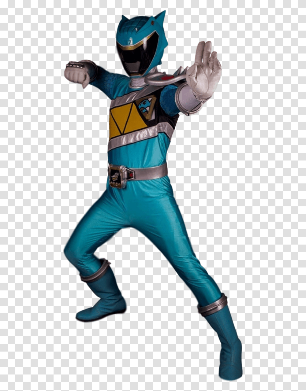 Power Rangers Dino Supercharge Costume Aqua, Helmet, Person, Face Transparent Png