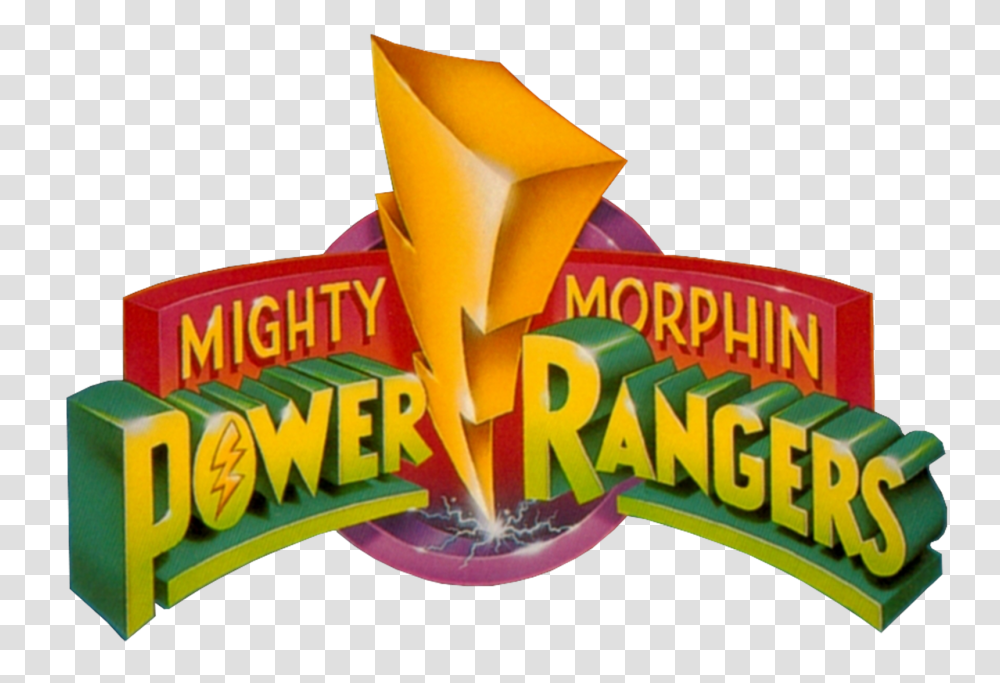 Power Rangers Logos Mighty Morphin Power Rangers Title, Paper, Art, Amusement Park Transparent Png