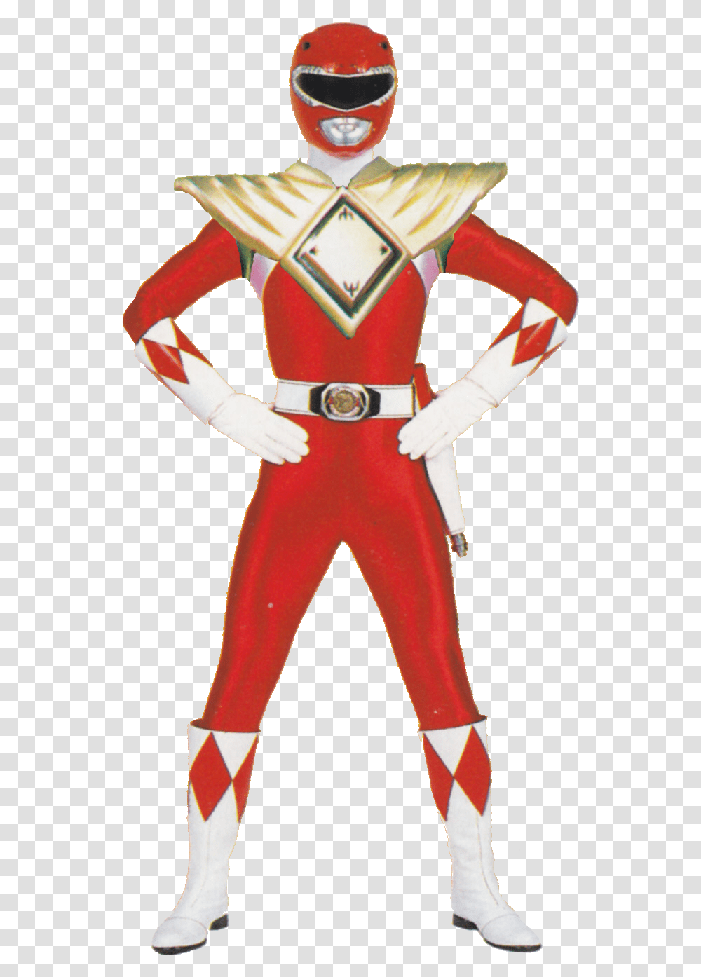 Power Rangers Red Power Ranger Costume Clipart Mighty Morphin Red Ranger, Person, Human, Apparel Transparent Png