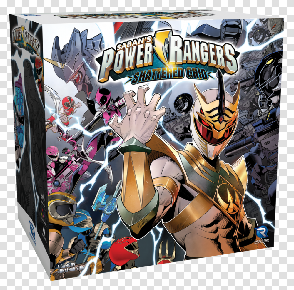 Power Rangers Shattered Grid 3d Rgb, Poster, Advertisement, Comics, Book Transparent Png