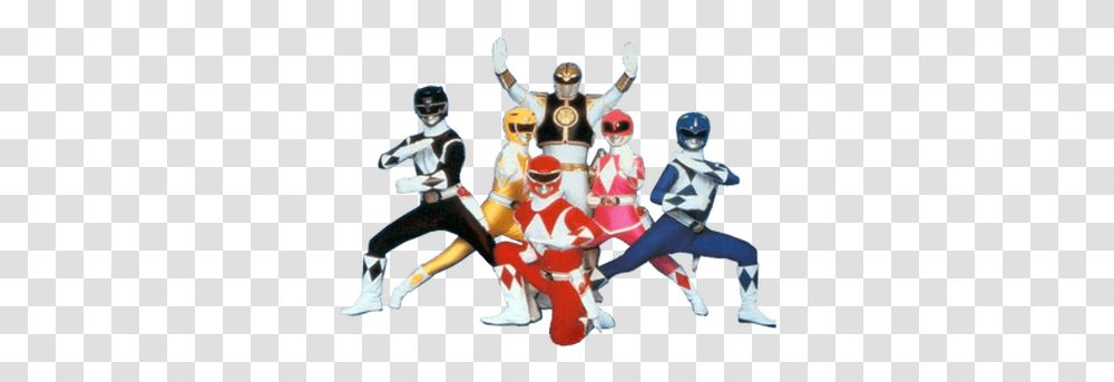 Power Rangers Six Mighty Morphin Power Rangers Animated Cards, Person, Leisure Activities, Figurine, Dance Pose Transparent Png