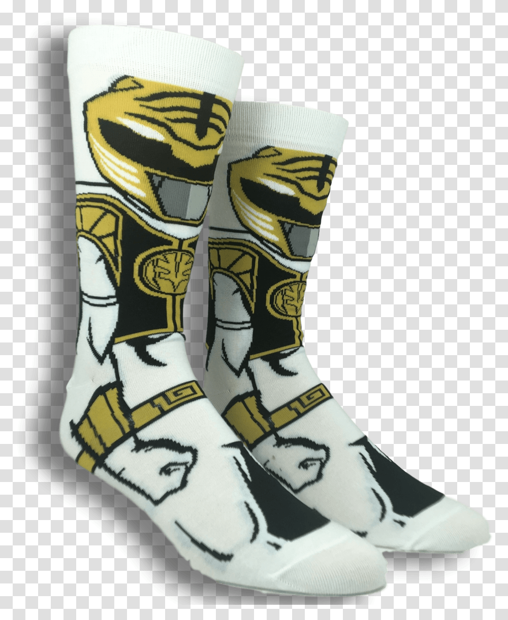 Power Rangers White Ranger 360 SocksClass Sock, Apparel, Footwear, Shoe Transparent Png
