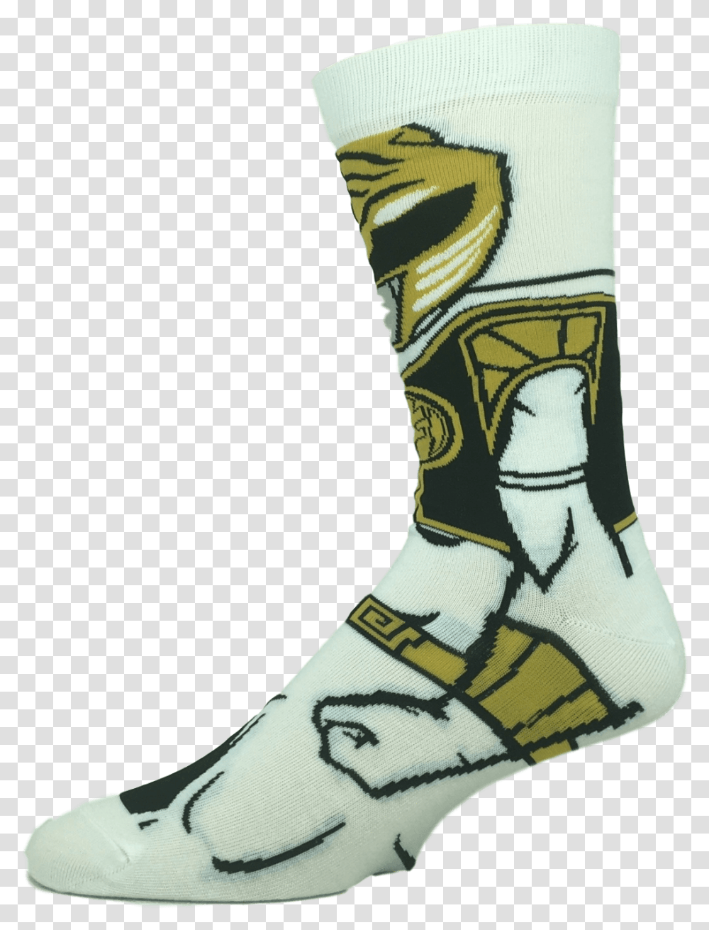 Power Rangers White Ranger 360 SocksClass Sock, Apparel, Shoe, Footwear Transparent Png