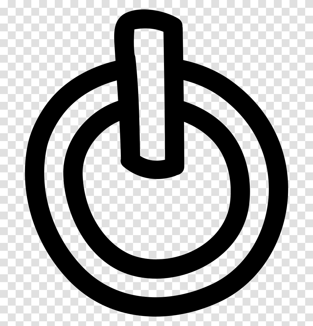 Power Symbol Variant Hand Drawn Outline Hand Drawn Power Icon, Rug, Logo, Trademark Transparent Png