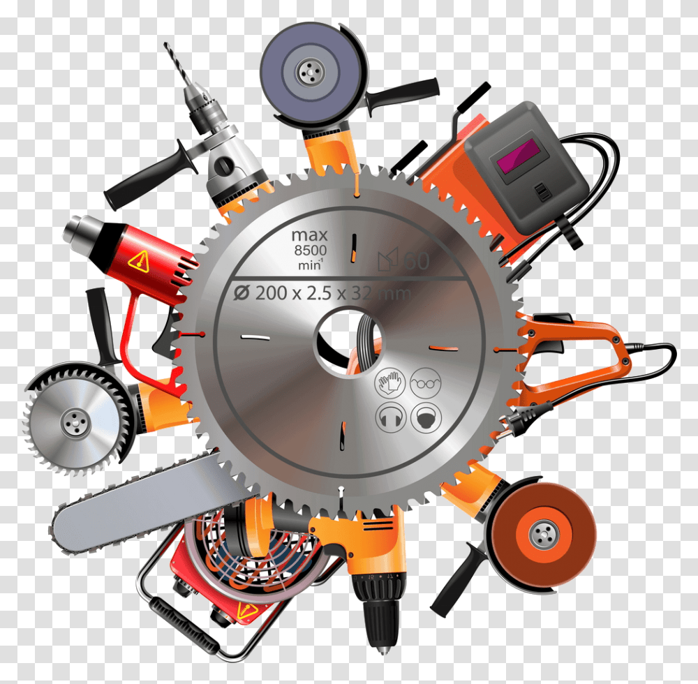 Power Tools Images Clip Art, Machine, Engine, Motor, Spoke Transparent Png