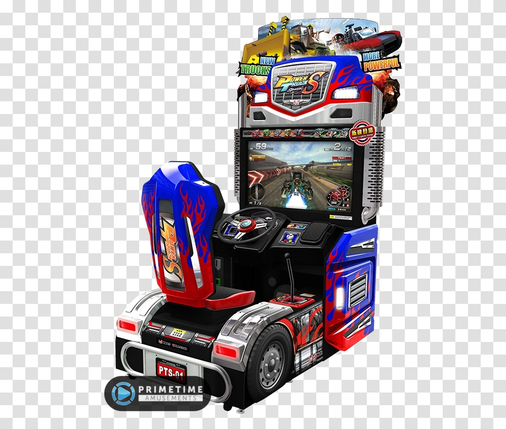 Power Truck S Power Truck Arcade Machine, Arcade Game Machine, Fire Truck, Vehicle, Transportation Transparent Png