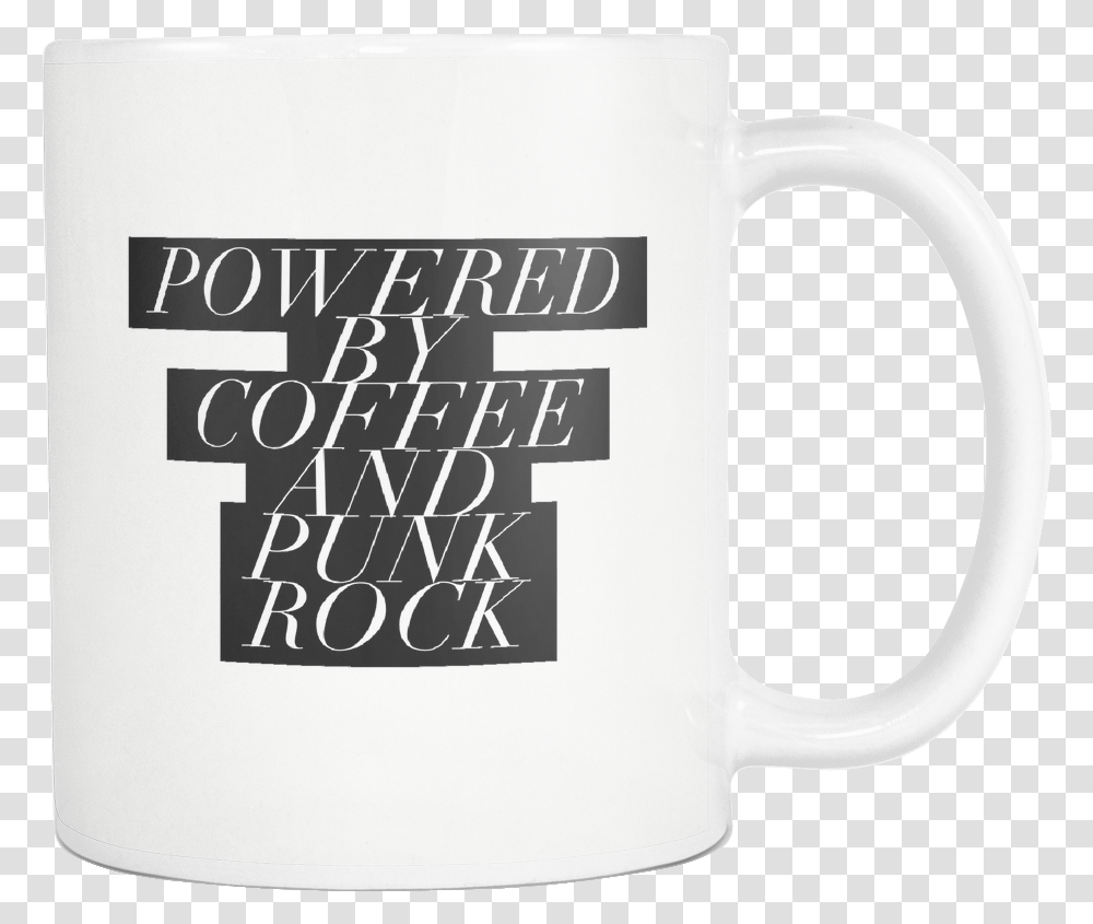 Powered By Coffee And Punk Rock Beer Stein, Coffee Cup Transparent Png