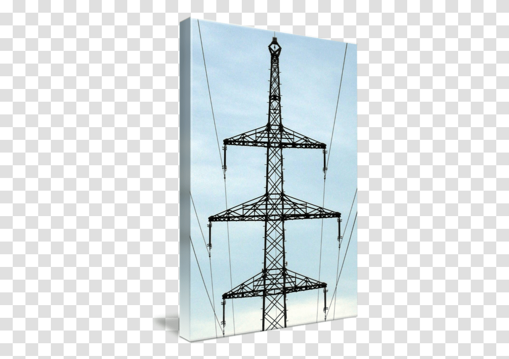 Powerfully Powerful Power Lines In Electrical Network, Cable, Electric Transmission Tower, Construction Crane, Utility Pole Transparent Png