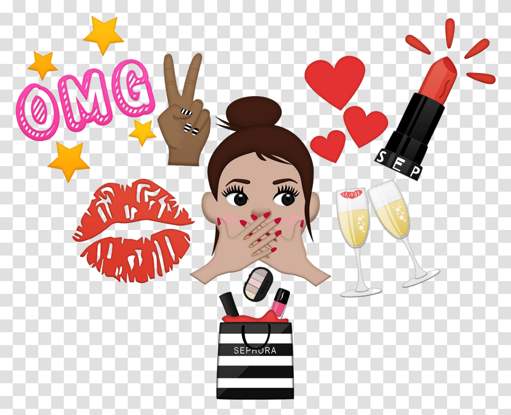 Powering Best In Class Sticker Apps For The Worldquots Sephora Clip Art, Glass, Beverage, Drink, Alcohol Transparent Png