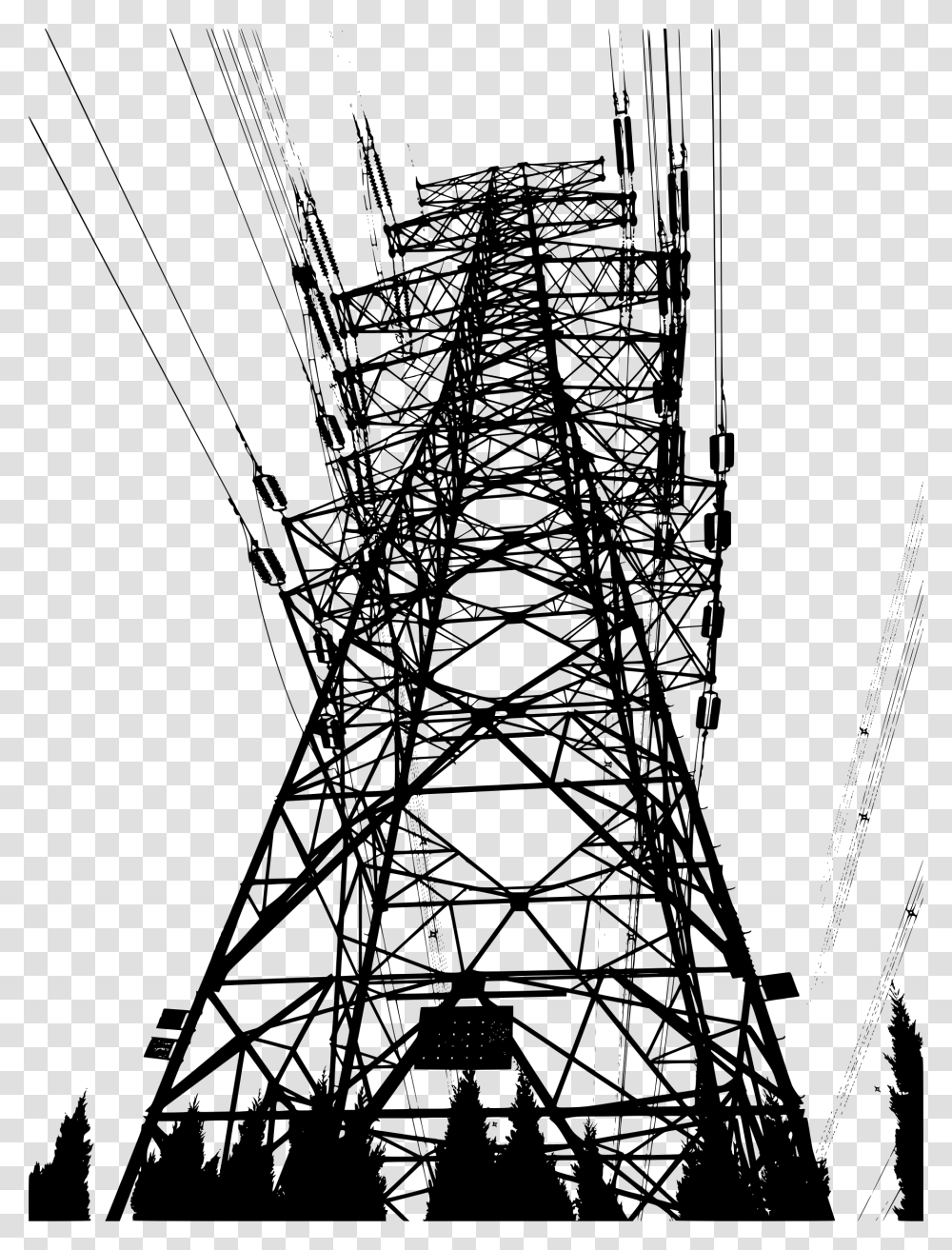 Powerlines In The Beijing Populated Areas Icon For Transmission Lines, Gray, World Of Warcraft Transparent Png