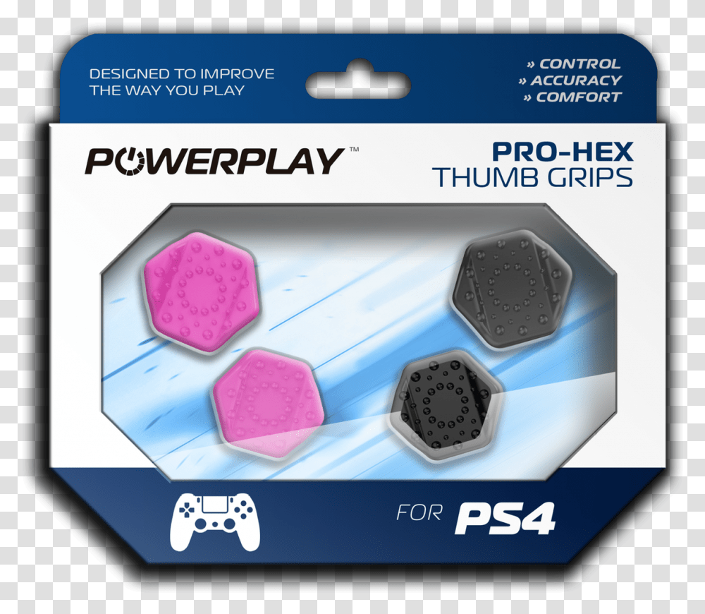 Powerplay Ps4 Pro Hex Thumb Grips For Ps4 Image Plastic, Electronics, Hair, Plectrum Transparent Png