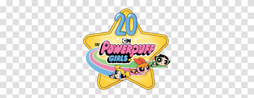 Powerpuff Girls Anniversary Logo, Apparel, Birthday Cake, Food Transparent Png