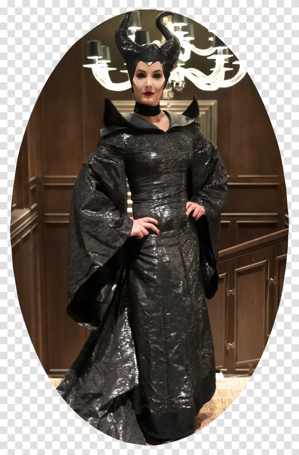 Ppbm Ac Maleficent Halloween Costume, Coat, Overcoat, Person Transparent Png