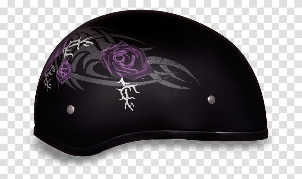 Pr Daytona 12 Shell Skull Cap With Purple Rose Insect, Apparel, Mouse, Hardware Transparent Png
