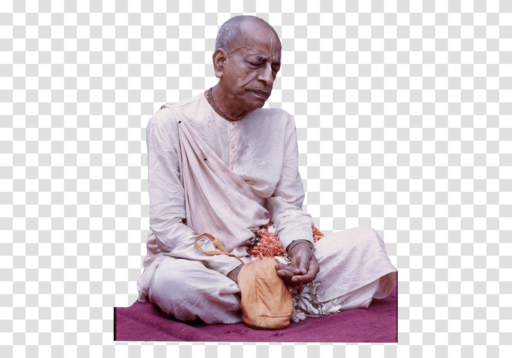 Prabhupada Chanting Hare Krishna Vrindavan Download Srila Prabhupada, Apparel, Person, Human Transparent Png