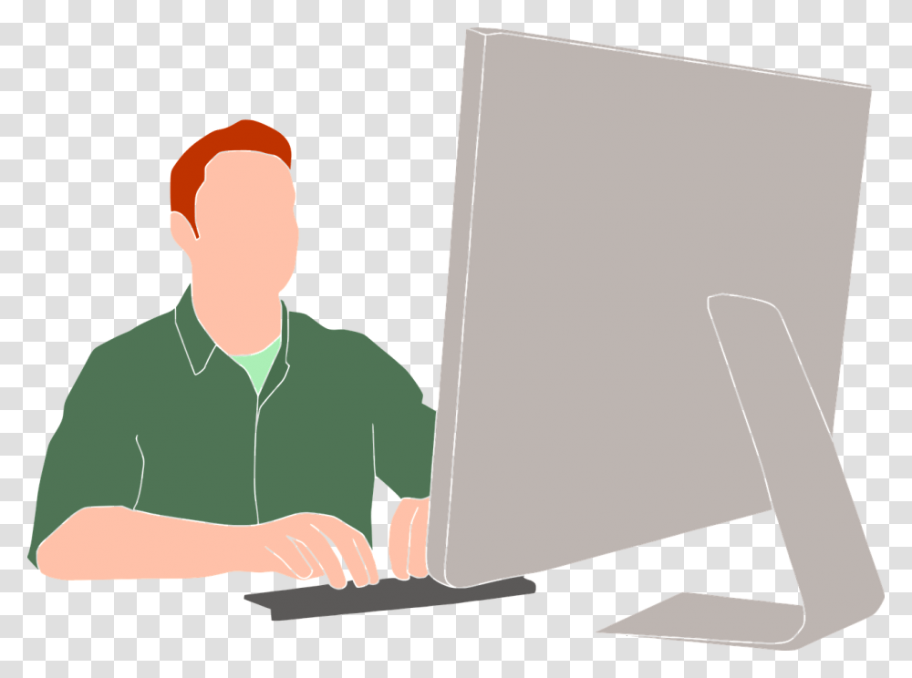 Praca Przy Komputerze Computer Teaching Logo, Pc, Electronics, Laptop, Person Transparent Png