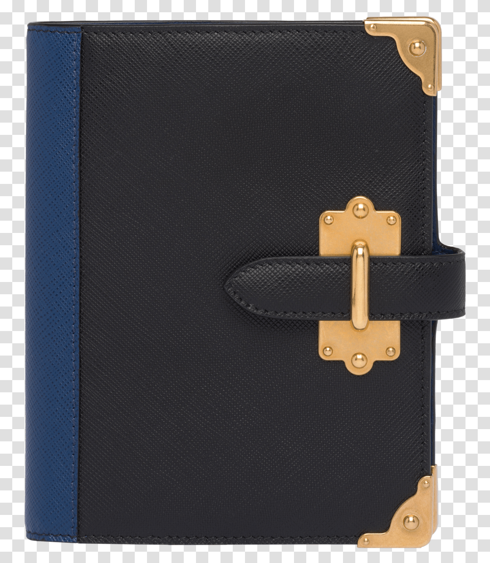 Prada Cahier Saffiano Leather Pocket Diary Wallet, Buckle, Label Transparent Png