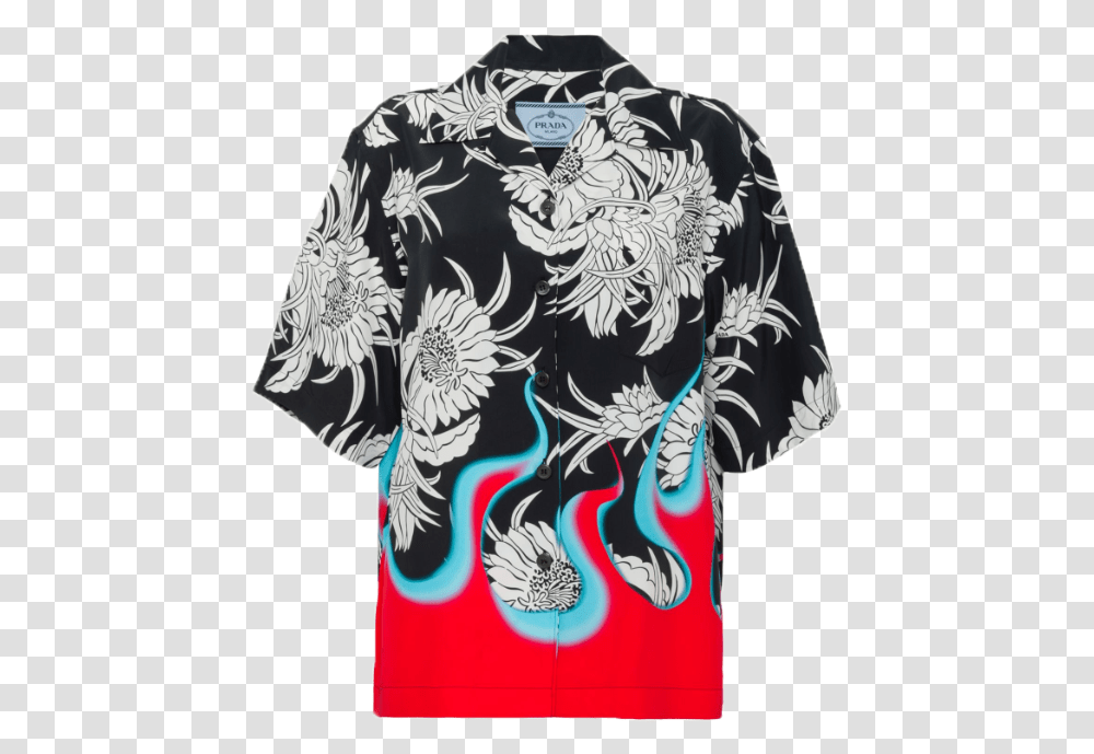 Prada Pong Hawaiian Shirt Prada Printed Shirt, Sleeve, Fashion, Long Sleeve Transparent Png