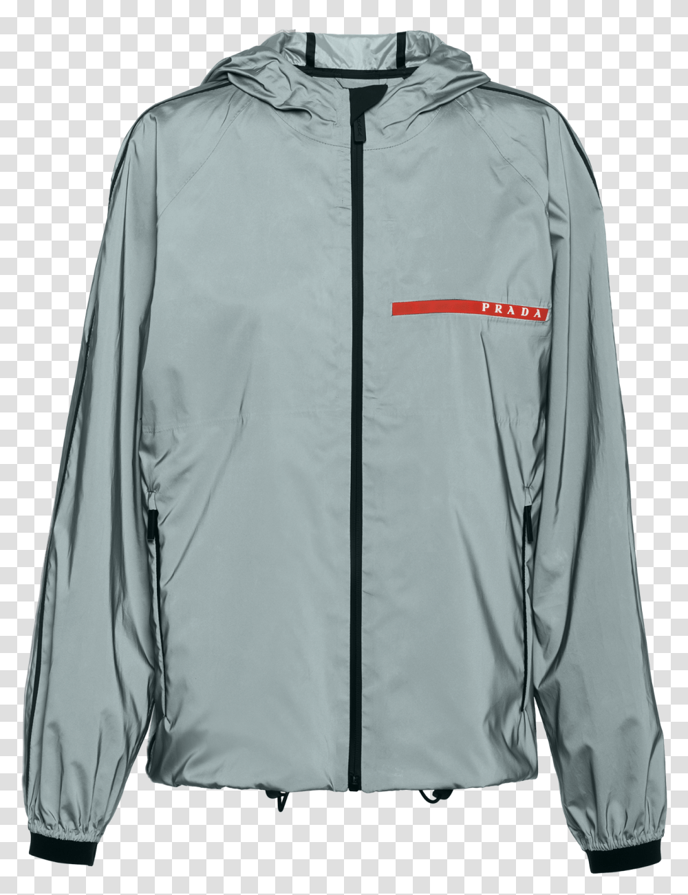 Prada Reflective Jacket, Apparel, Coat, Raincoat Transparent Png