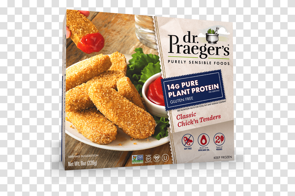 Praeger S Pure Plant Protein Classic Chick N Tenders Dr Praeger's Chicken Tenders, Fried Chicken, Food, Nuggets, Lunch Transparent Png