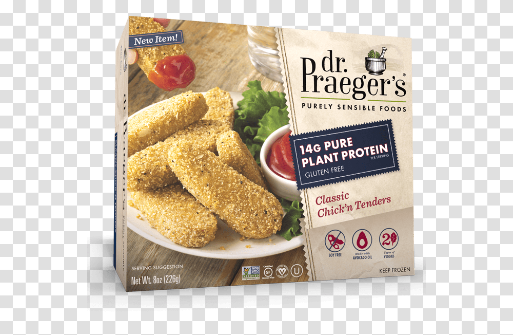 Praeger S Pure Plant Protein Classic Chick N Tenders Dr Praeger's Classic Chick N Tenders, Food, Fried Chicken, Lunch, Meal Transparent Png