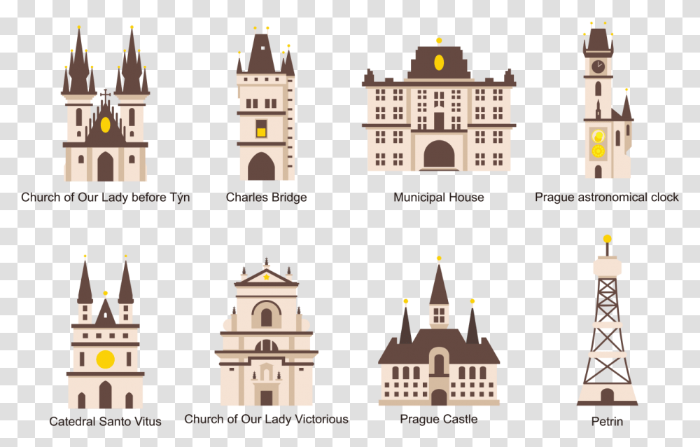 Prague, Architecture, Building, Spire, Tower Transparent Png
