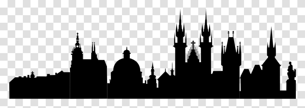 Prague Silhouette, Architecture, Building, Dome, Spire Transparent Png