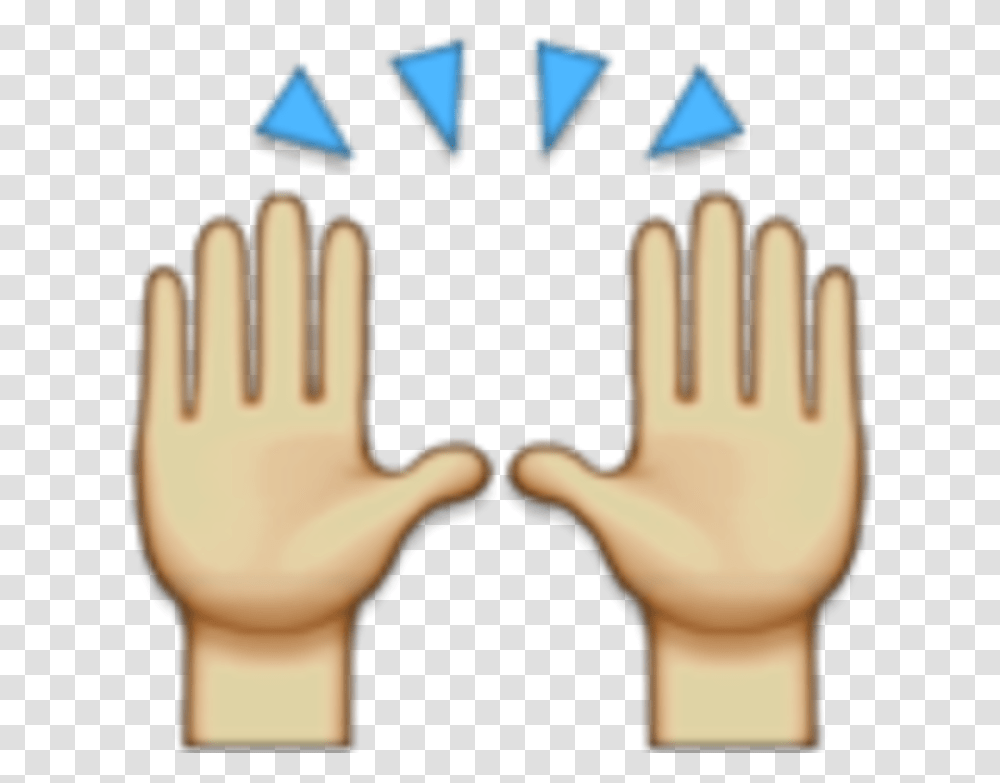 Praise Hands Picture Iphone Hands Up Emoji, Clothing, Apparel, Fork, Cutlery Transparent Png