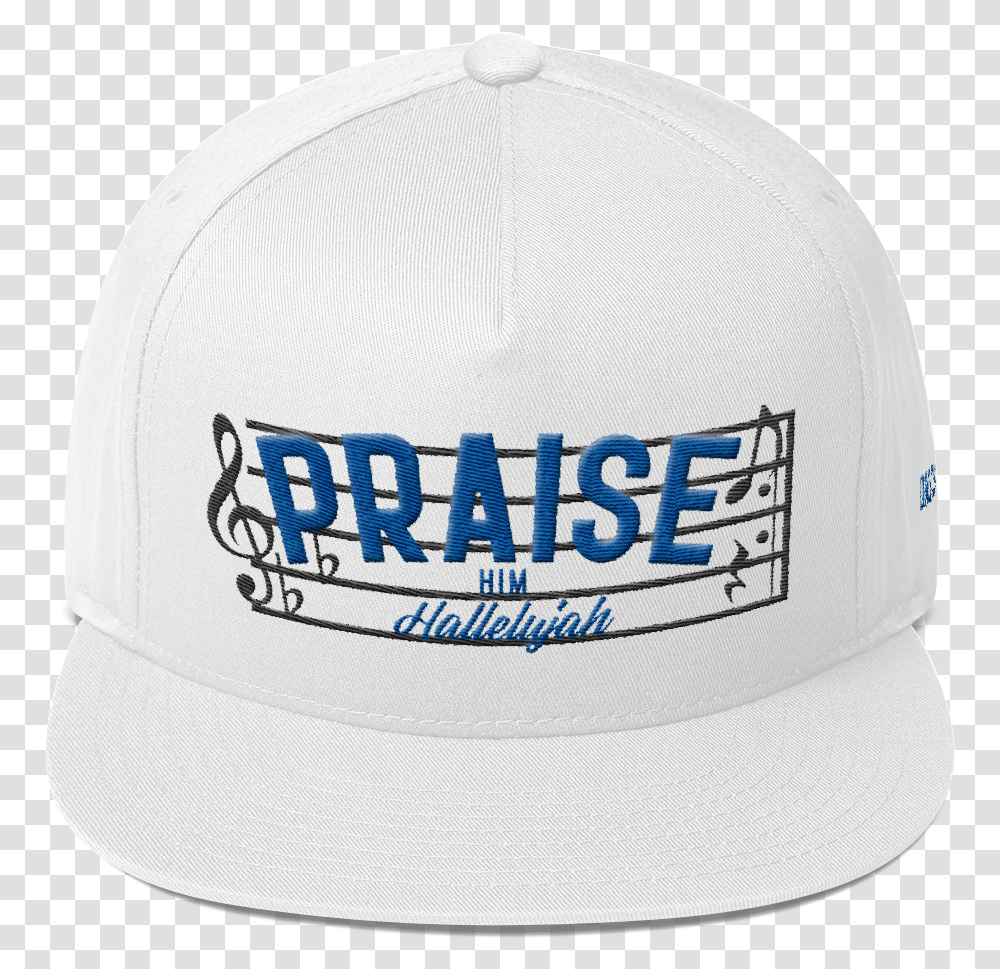 Praise Him Blue Five Panel Flat Bill Cap Baseball Cap, Clothing, Apparel, Hat Transparent Png
