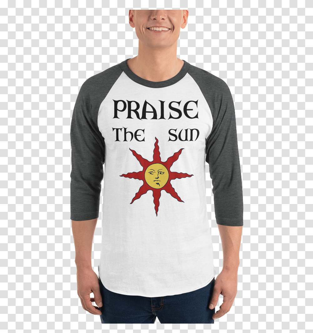 Praise The Sun 34 Sleeve Raglan Shirt, Long Sleeve, Person, Sweatshirt Transparent Png