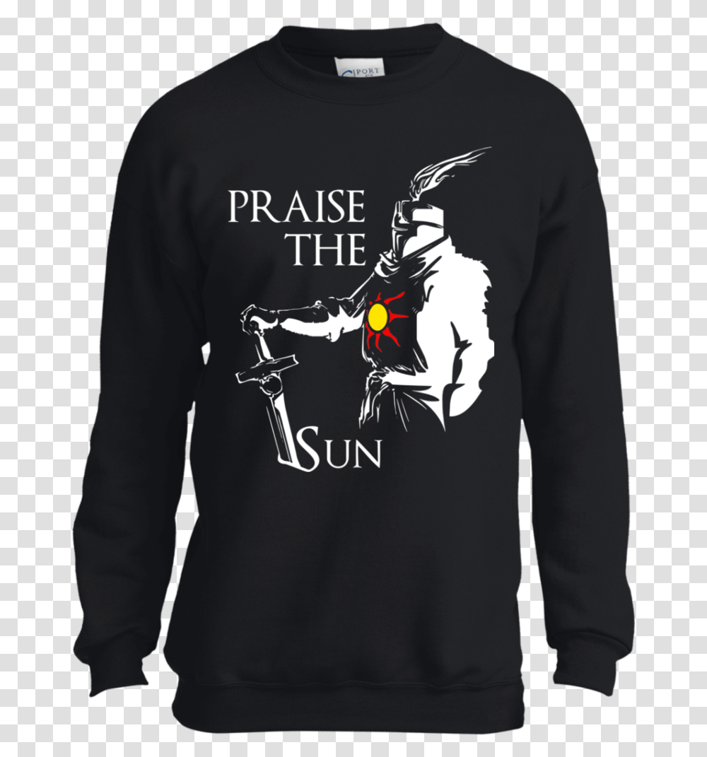 Praise The Sun Knight Youth Pc90y Port And Co, Apparel, Sleeve, Long Sleeve Transparent Png