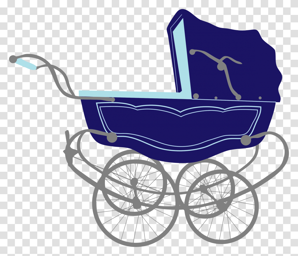 Pram Baby Carriage Background, Vehicle, Transportation, Plant, Bow Transparent Png