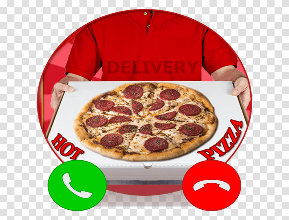 Prank 911 Pepperoni Pizza, Food, Person, Human, Dish Transparent Png