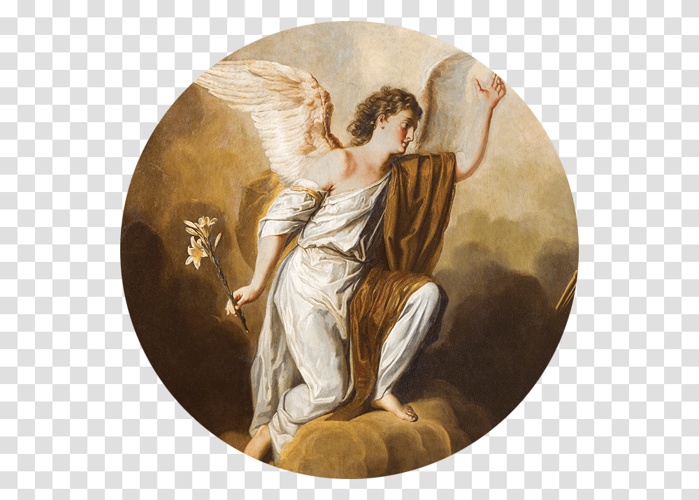 Praying Angel Angel Coming To Mary, Painting, Person, Human Transparent Png