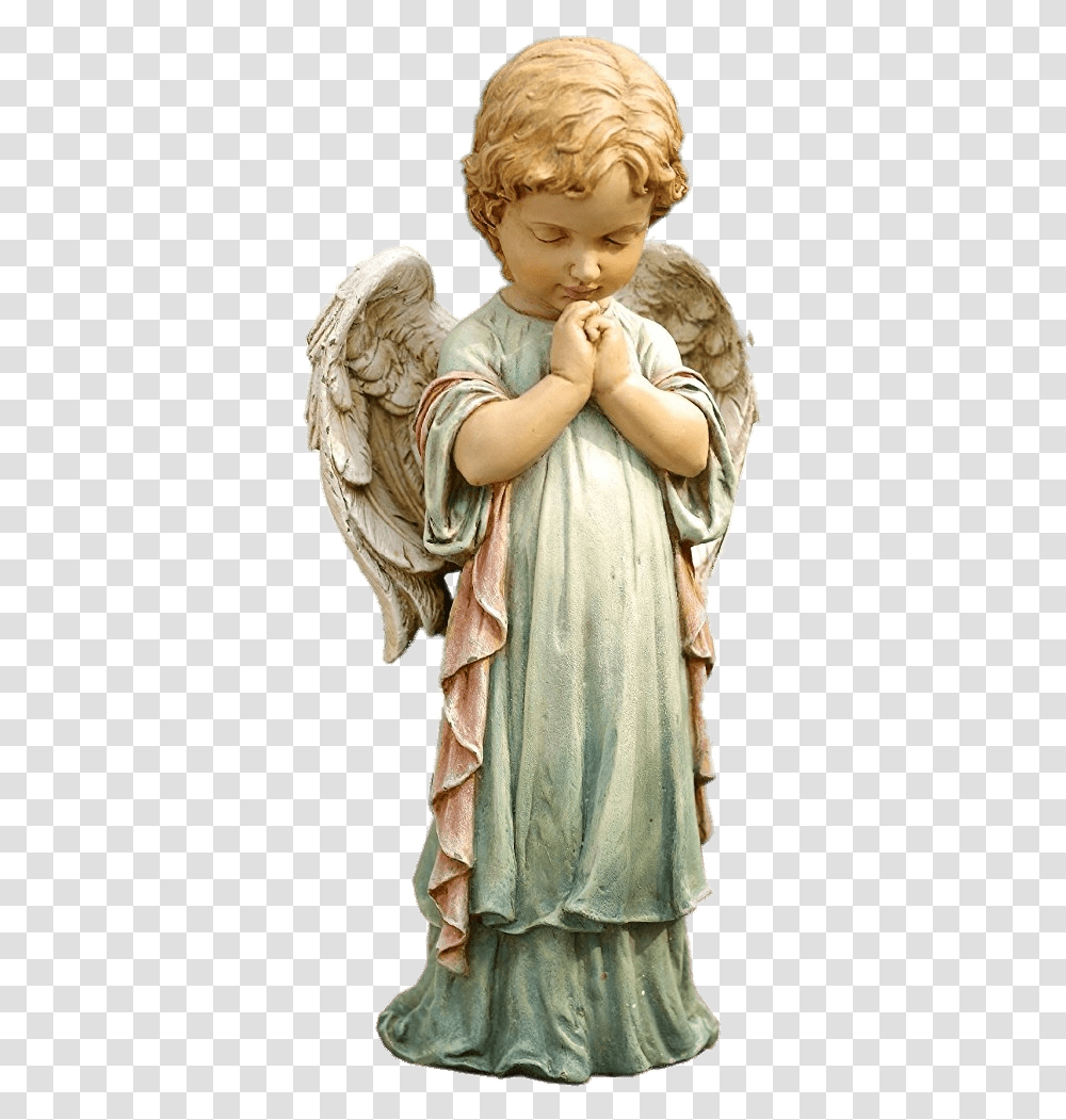 Praying Cherub Praying Baby Angel Statue, Archangel, Person, Human Transparent Png