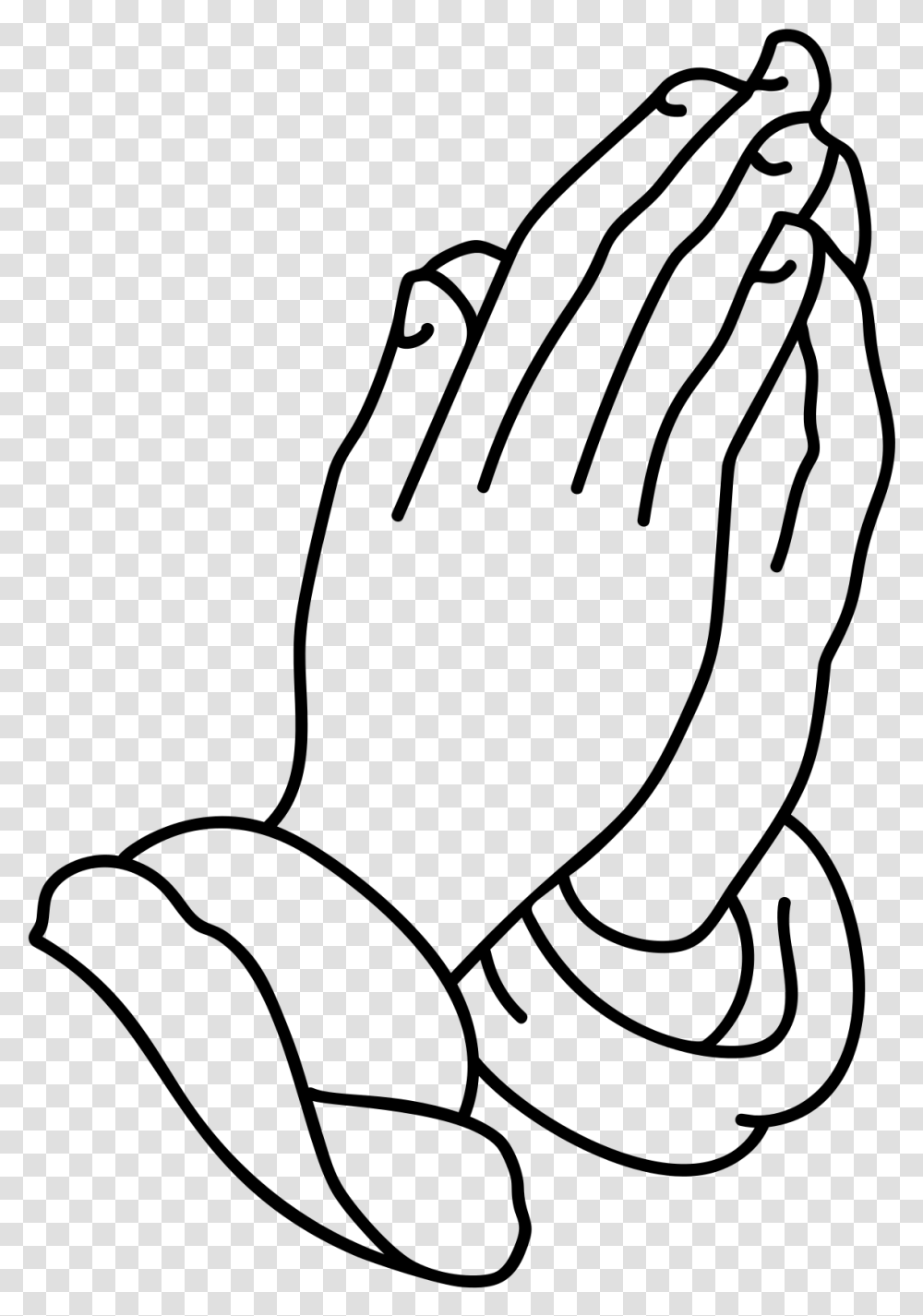 Praying Hands Lineart Black And White Clip Art Praying Hands And Cross, Gray, World Of Warcraft Transparent Png