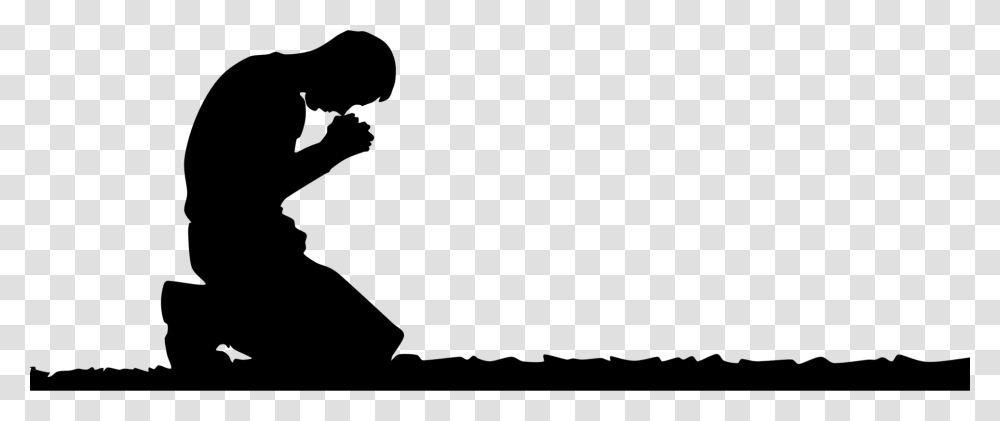 Praying Hands Prayer Drawing Silhouette Kneeling, Gray, World Of Warcraft Transparent Png