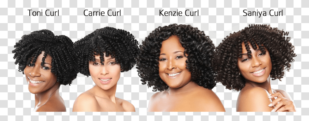 Pre Curled Crochet Braids Kenzie Curl Crochet Hair, Person, Human, Face, Black Hair Transparent Png
