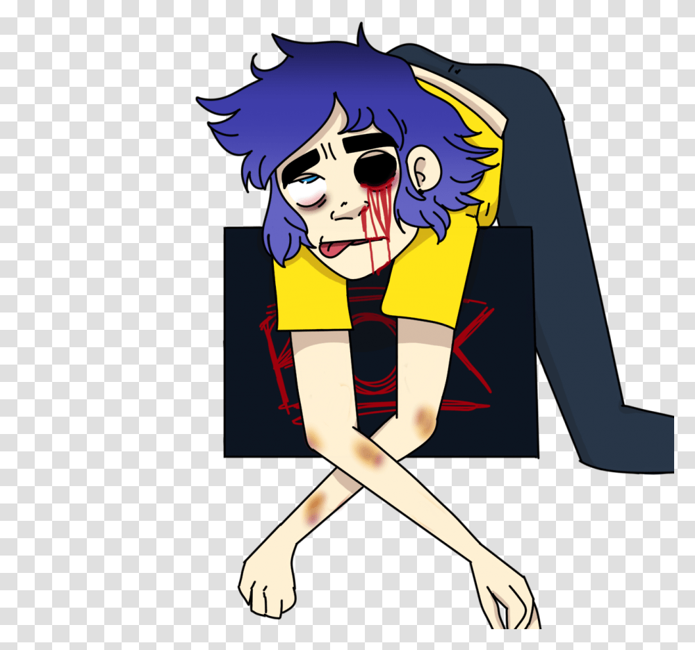 Pre Gorillaz Crash 2dhappy Belated D Day Yall Cartoon, Comics, Book, Manga, Person Transparent Png