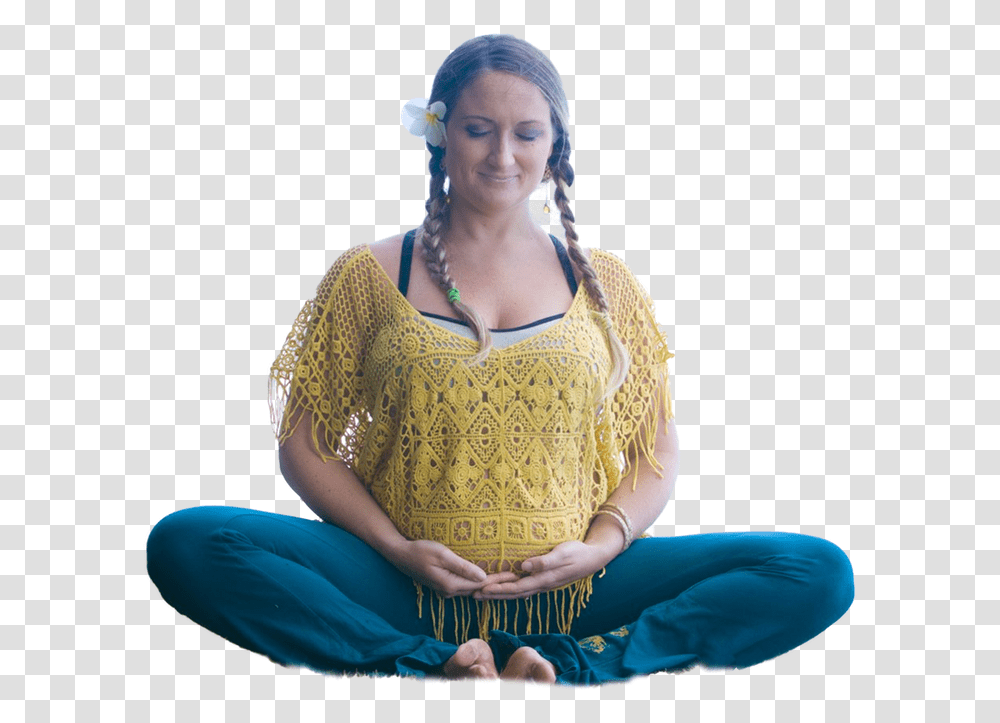 Pre Natal Yoga Centered Hawaii2 Sitting, Sleeve, Person, Long Sleeve Transparent Png