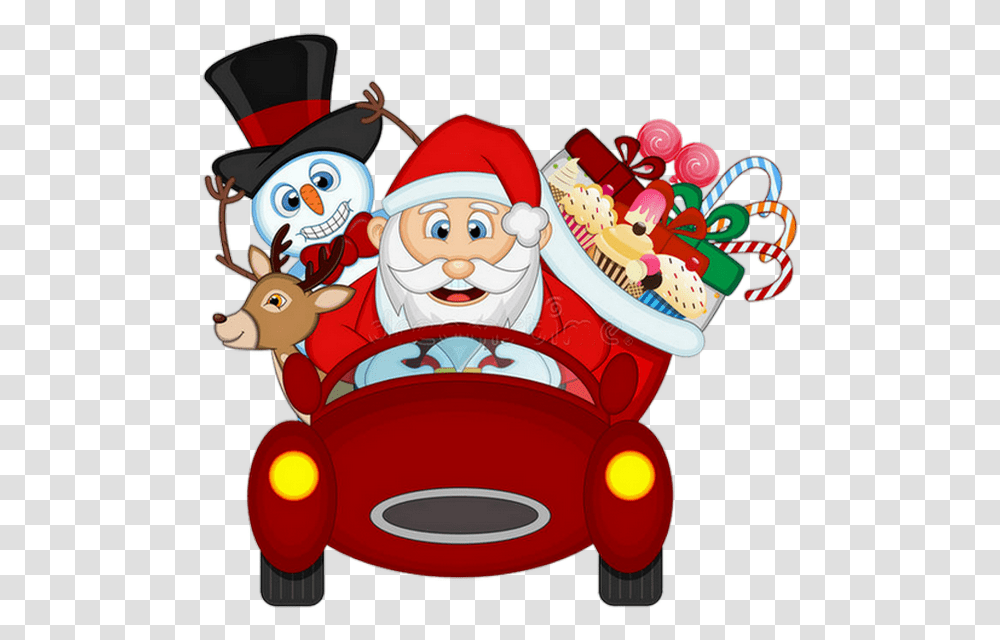 Pre Nol Tube Santa Claus Driving Car, Toy, Performer, Magician, Leisure Activities Transparent Png